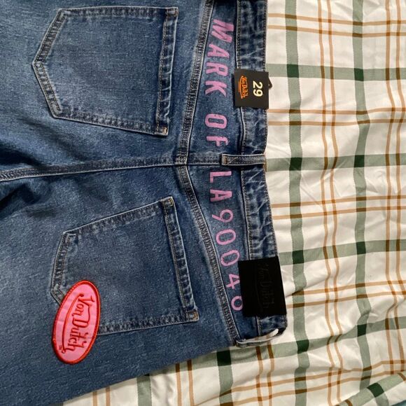 Von Dutch Originals Women’s Wide Leg Streetwear Jeans - Picture 12 of 15